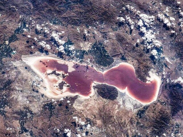 تصویر فضایی دریاچه ارومیه از لنز دوربین فضانوردان چینی